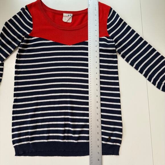 Tommy‎ Girl Sweater Striped Navy Red Nautical Retro Y2K Women's Size Large - Picture 11 of 12
